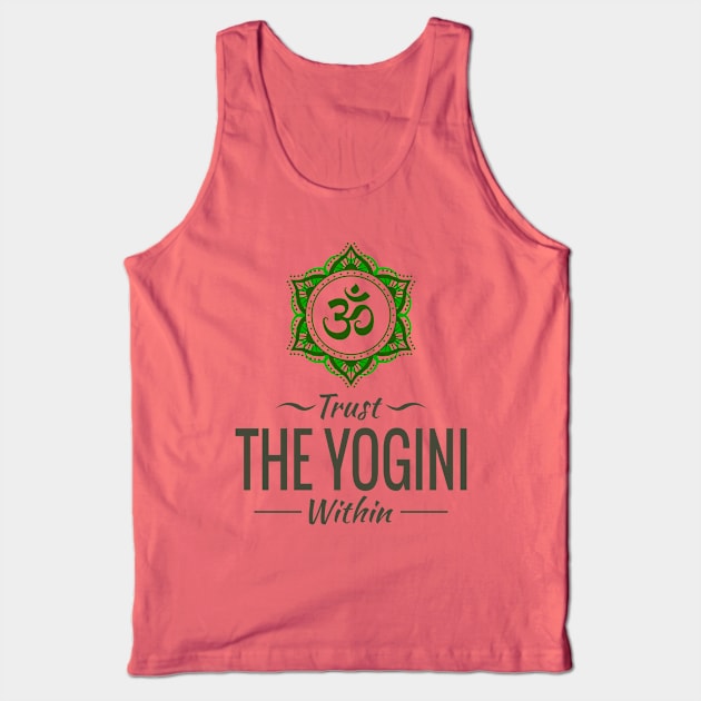 Trust The Yogini Within Om Mandala Tank Top by RongWay